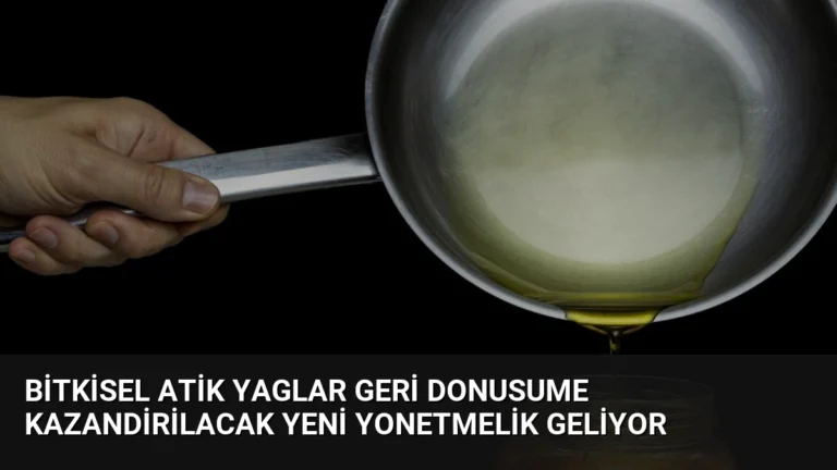 Bitkisel Atik Yaglar Geri Donusume Kazandirilacak Yeni Yonetmelik Geliyor