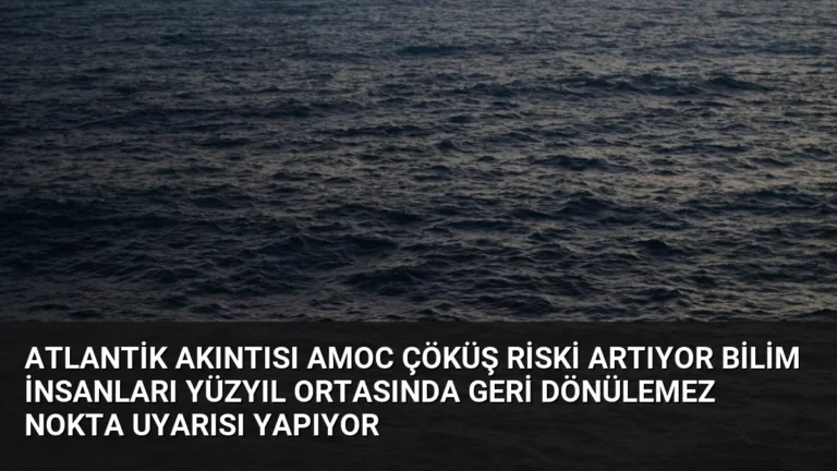 Atlantik Akıntısı AMOC Çöküş Riski Artıyor Bilim İnsanları Yüzyıl Ortasında Geri Dönülemez Nokta Uyarısı Yapıyor