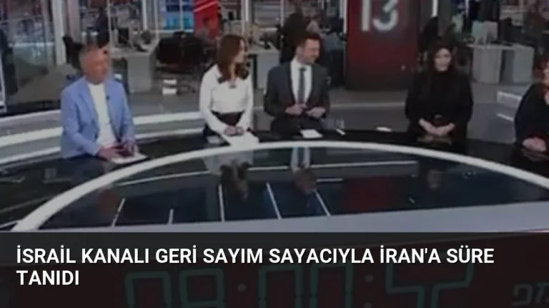 İsrail Kanalı Geri Sayım Sayacıyla İran’a Süre Tanıdı