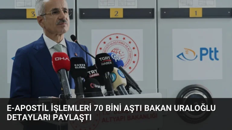 E-Apostil İşlemleri 70 Bini Aştı Bakan Uraloğlu Detayları Paylaştı