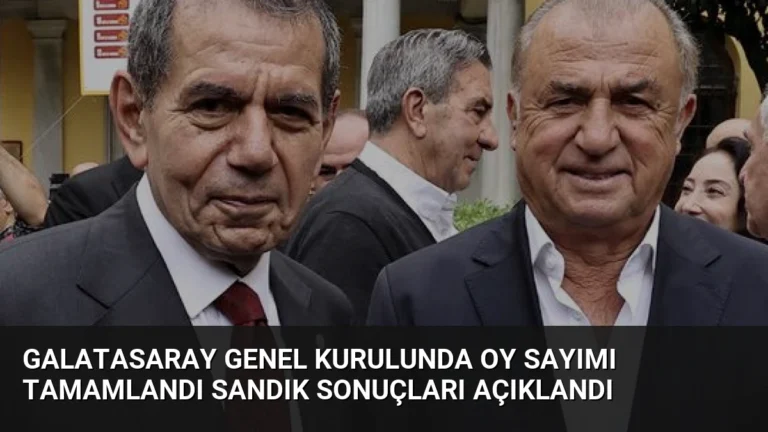Galatasaray Genel Kurulunda Oy Sayımı Tamamlandı Sandık Sonuçları Açıklandı
