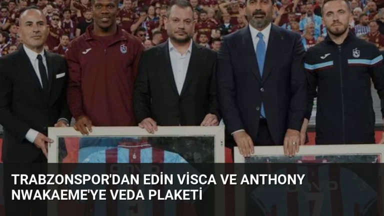 Trabzonspor’dan Edin Visca ve Anthony Nwakaeme’ye Veda Plaketi