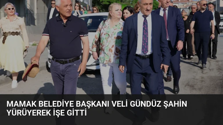 Mamak Belediye Başkanı Veli Gündüz Şahin Yürüyerek İşe Gitti