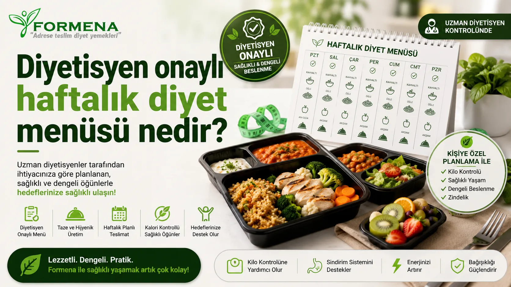 Diyetisyen onaylı haftalık diyet menüsü nedir?