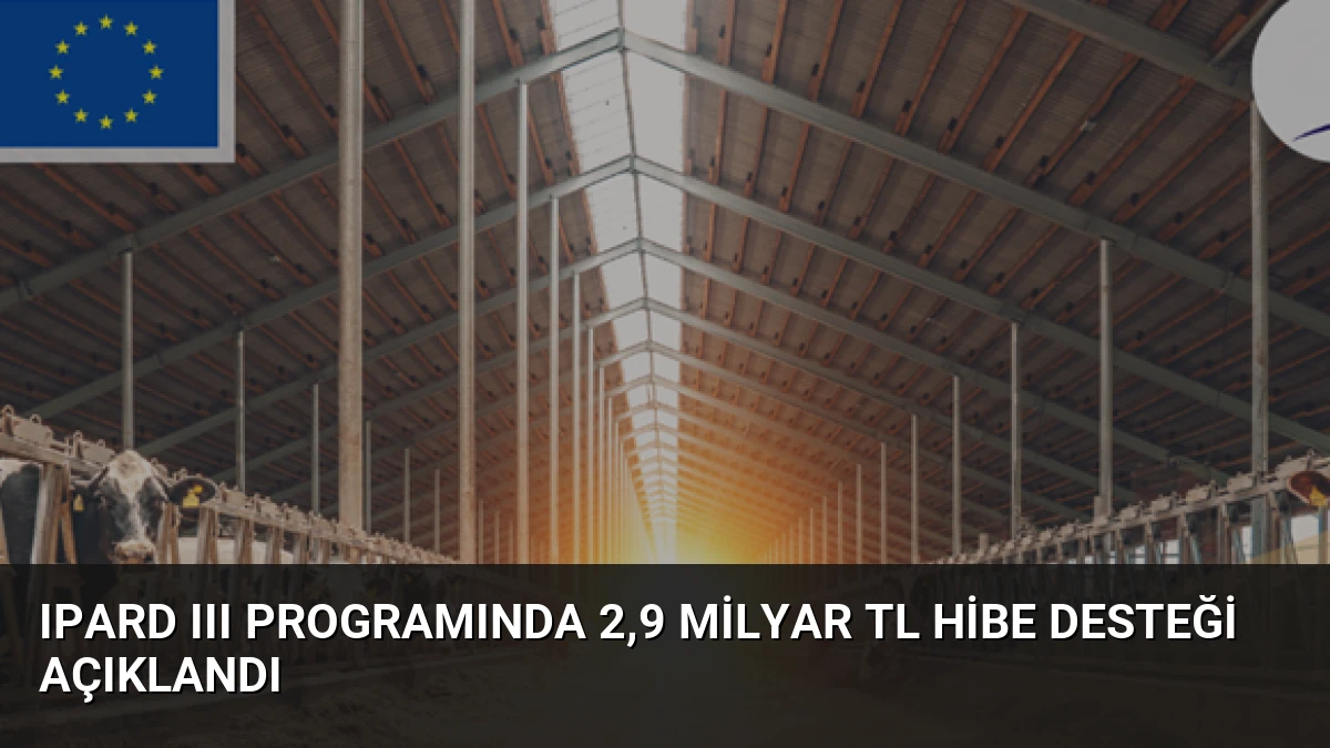 IPARD III Programında 2,9 Milyar TL Hibe Desteği Açıklandı
