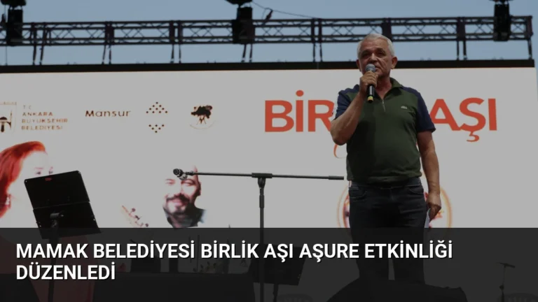 Mamak Belediyesi Birlik Aşı Aşure Etkinliği Düzenledi
