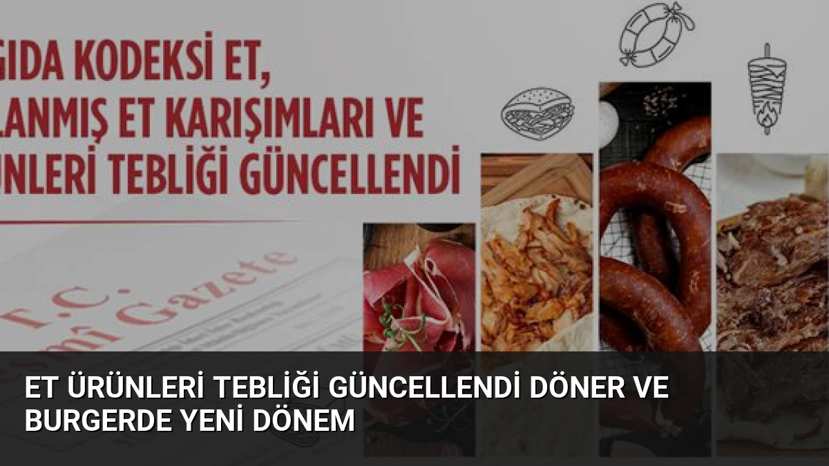 Et Ürünleri Tebliği Güncellendi Döner ve Burgerde Yeni Dönem