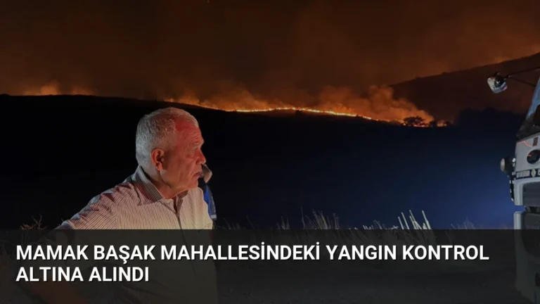 Mamak Başak Mahallesindeki Yangın Kontrol Altına Alındı