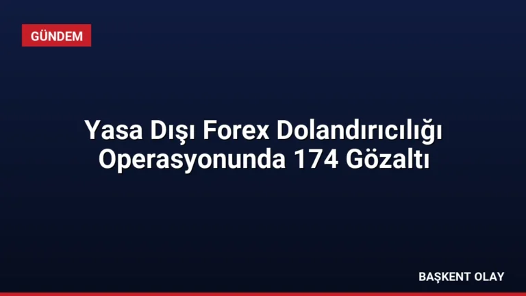 Yasa Dışı Forex Dolandırıcılığı Operasyonunda 174 Gözaltı