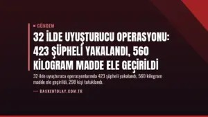 32 İlde Uyuşturucu Operasyonu: 423 Şüpheli Yakalandı, 560 Kilogram Madde Ele Geçirildi