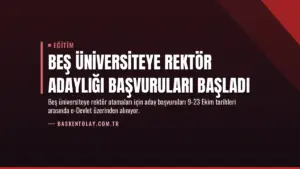 Beş Üniversiteye Rektör Adaylığı Başvuruları Başladı