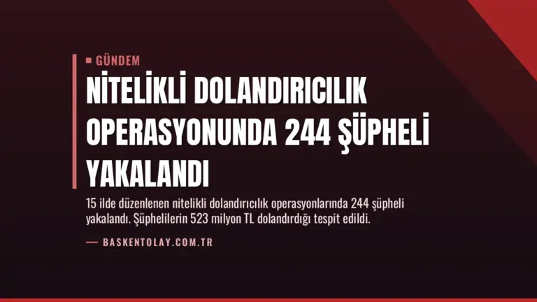 Nitelikli Dolandırıcılık Operasyonunda 244 Şüpheli Yakalandı
